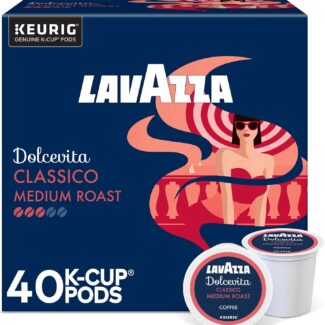 Lavazza Dolcevita Classico, Single-Serve Keurig K-Cup Pods, Medium Roast Coffee, 40-Count Box