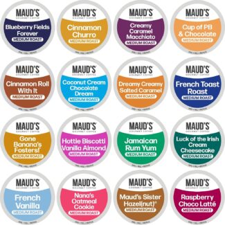 Maud's Super Flavored Coffee Pods Variety Pack, 80ct, 16 Assorted Flavors
